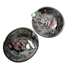 Load image into Gallery viewer, Vintage silver tone glass stones designer clip on earrings