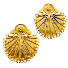 Load image into Gallery viewer, Vtg 925 sterling silver gold plated pierced designer signed earrings