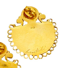 Load image into Gallery viewer, Vtg 925 sterling silver gold plated pierced designer signed earrings