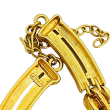 Load image into Gallery viewer, Vtg MONET gold crystal enamel link necklace designer runway