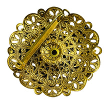 Load image into Gallery viewer, WESTERN GERMANY signed gold glass stones brooch earrings designer set