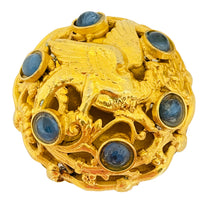 Load image into Gallery viewer, Vintage GIANFRANCO FERRE ITALY gold gripoix dragon runway clip on earrings