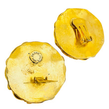 Load image into Gallery viewer, Vintage GIANFRANCO FERRE ITALY gold gripoix dragon runway clip on earrings