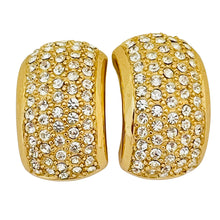 Load image into Gallery viewer, Vintage CHRISTIAN DIOR gold crystal designer runway earrings