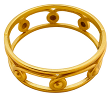 Load image into Gallery viewer, Vintage MONET matte gold modernist designer runway necklace earrings bracelet set
