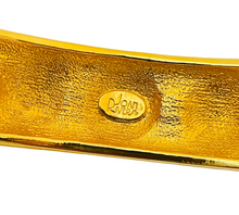Load image into Gallery viewer, Vintage JOAN RIVERS gold navy enamel designer runway bangle bracelet