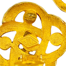 Load image into Gallery viewer, Vintage JJ signed matte gold faux pearl knot clip on earrings