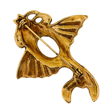 Load image into Gallery viewer, Vintage unsigned rose gold tone jelly belly fish brooch