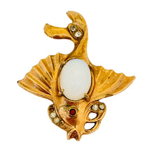 Load image into Gallery viewer, Vintage unsigned rose gold tone jelly belly fish brooch