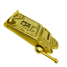 Load image into Gallery viewer, AJC signed vintage gold tone casino gambling slot machine designer brooch
