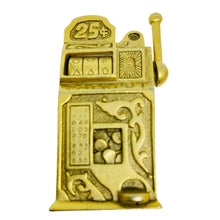 Load image into Gallery viewer, AJC signed vintage gold tone casino gambling slot machine designer brooch
