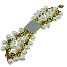 Load image into Gallery viewer, ANDRE MONIQUE vintage gold tone glass pearls beaded cha cha designer watch

