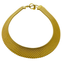 Load image into Gallery viewer, ANNE KLEIN AK signed gold tone massive designer runway choker necklace
