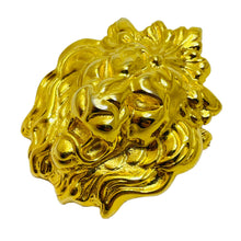 Load image into Gallery viewer, ANNE KLEIN  gold tone lions head designer runway brooch
