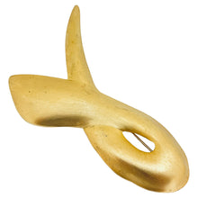 Load image into Gallery viewer, ANNE KLEIN  gold tone matte modernist designer brooch
