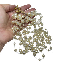 Load image into Gallery viewer, ANNE KLEIN signed vintage gold tone pearl multi strand designer necklace
