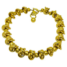 Load image into Gallery viewer, ANNE KLEIN signed vintage matte gold tone designer massive necklace
