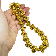 Load image into Gallery viewer, ANNE KLEIN signed vintage matte gold tone designer massive necklace
