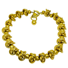 Load image into Gallery viewer, ANNE KLEIN signed vintage matte gold tone designer massive necklace
