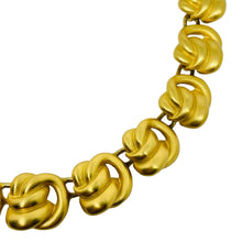 Load image into Gallery viewer, ANNE KLEIN signed vintage matte gold tone massive chain designer necklace
