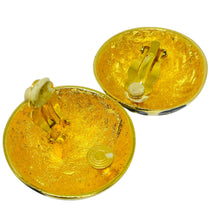 Load image into Gallery viewer, ANNE KLEIN vintage gold tone enamel animal print designer 80's clip on earrings
