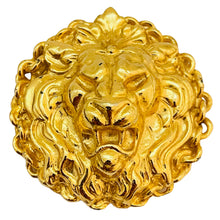 Load image into Gallery viewer, ANNE KLEIN vintage gold tone lions head designer brooch
