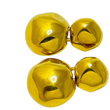 Load image into Gallery viewer, ANNE KLEIN vintage gold tone modernist dangle designer clip on earrings
