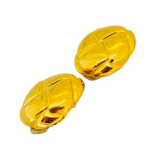 Load image into Gallery viewer, ANNE KLEIN vintage gold tone quilted massive designer clip on earrings
