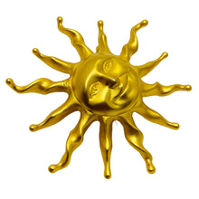 Load image into Gallery viewer, ANNE KLEIN vintage huge sun face matte gold designer brooch
