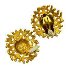 Load image into Gallery viewer, ANNE KLEIN vintage matte gold designer clip on earrings

