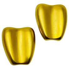 Load image into Gallery viewer, ANNE KLEIN vintage matte gold modernist designer runway earrings
