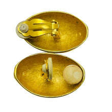 Load image into Gallery viewer, ANNE KLEIN vintage matte gold modernist designer runway earrings
