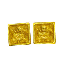 Load image into Gallery viewer, ANNE KLEIN vintage matte gold tone quilted designer 80's earrings

