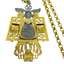 Load image into Gallery viewer, ART ARTHUR PEPPER vintage signed gold silver tone designer pendan chain necklace
