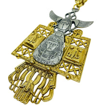 Load image into Gallery viewer, ART ARTHUR PEPPER vintage signed gold silver tone designer pendan chain necklace

