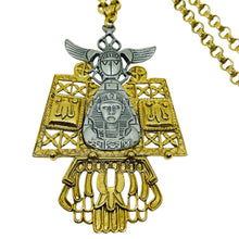 Load image into Gallery viewer, ART ARTHUR PEPPER vintage signed gold silver tone designer pendan chain necklace
