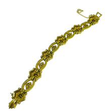 Load image into Gallery viewer, ART signed vintage amber glass faux pearls designer link bracelet
