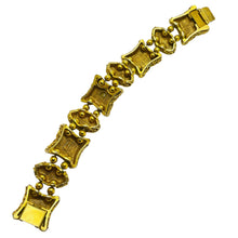 Load image into Gallery viewer, ART signed vintage gold tone faux pearls turquoise designer bracelet
