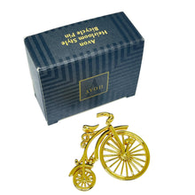 Load image into Gallery viewer, AVON gold tone 'HEIRLOOM STYLE BICYCLE' designer figural pin brooch
