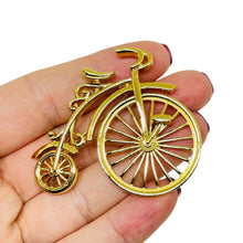 Load image into Gallery viewer, AVON gold tone 'HEIRLOOM STYLE BICYCLE' designer figural pin brooch
