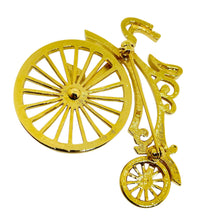 Load image into Gallery viewer, AVON gold tone 'HEIRLOOM STYLE BICYCLE' designer figural pin brooch

