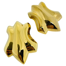 Load image into Gallery viewer, AVON vintage gold tone modernist 'POLISHED SHIELD' designer earrings
