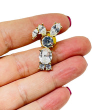 Load image into Gallery viewer, AVON vintage signed gold tone with crystals 'CRYSTAL BUNNY' pin
