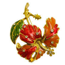 Load image into Gallery viewer, BARRERA for AVON signed vintage gold huge flower designer runway brooch
