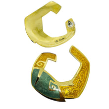 Load image into Gallery viewer, BEREBI signed gold tone enamel designer earrings
