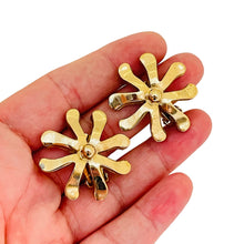 Load image into Gallery viewer, BERGERE signed vintage gold tone designer post earrings

