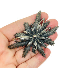 Load image into Gallery viewer, BOTTICELLI signed silver tone rhinestone designer brooch
