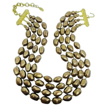 Load image into Gallery viewer, CAROLEE signed gold tone pearls choker designer necklace

