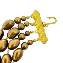 Load image into Gallery viewer, CAROLEE signed gold tone pearls choker designer necklace
