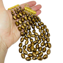 Load image into Gallery viewer, CAROLEE signed gold tone pearls choker designer necklace
